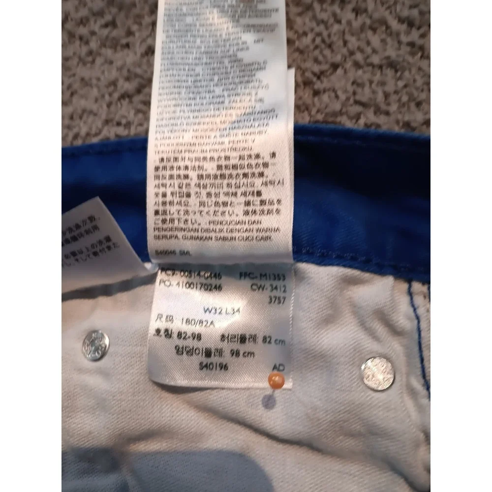 Levi's 514 Straight Fit Men's W32 L34 Blue Denim Jeans Low Rise 5-Pocket Zip Fly
